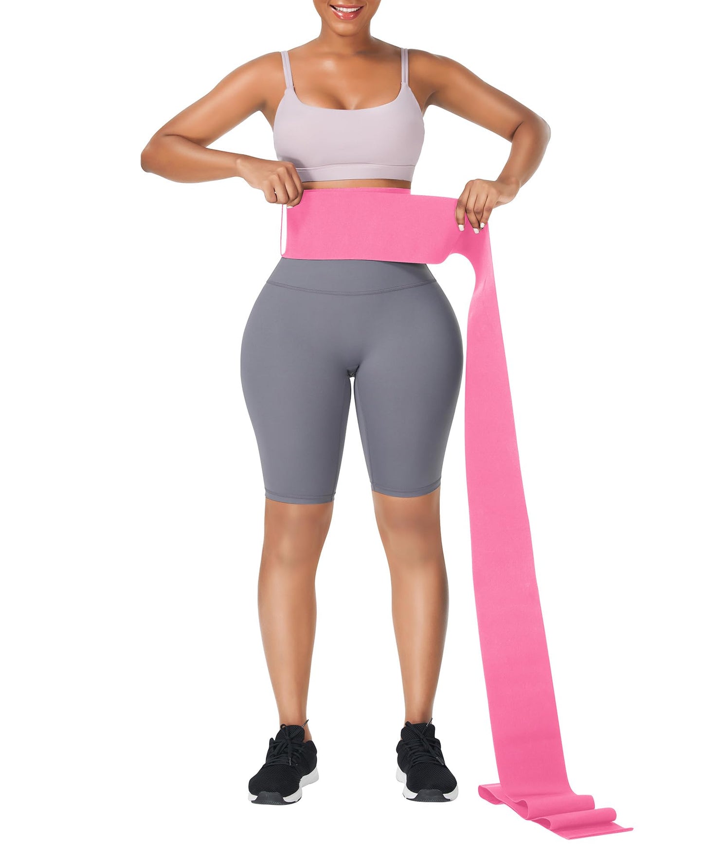 FeelinGirl Waist Trainer for Women Bandage Wrap Trimmer Belt Long Torso Tummy Wraps Belly Body Shaper Waist Trimmer Belt