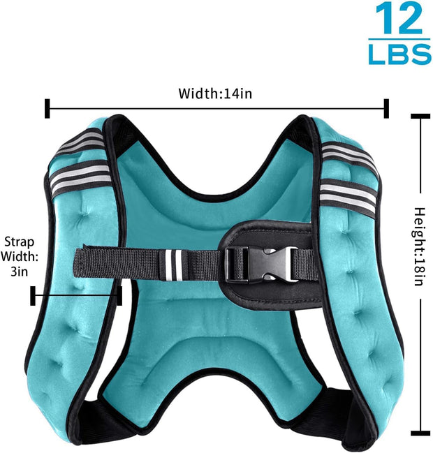 Weighted Vest Weight Vest for Men Women Kids Weights Included, Body Weight Vests Adjustable for Running, Training Workout, Jogging, Walking
