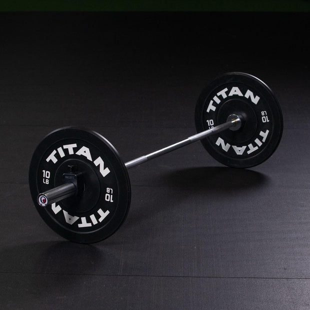Titan Fitness Olympic Technique Training Barbell, 6 FT Chrome Finish, 15 KG(33lb) 28MM Shaft, Rated 500 LB, Weightlifting Bar