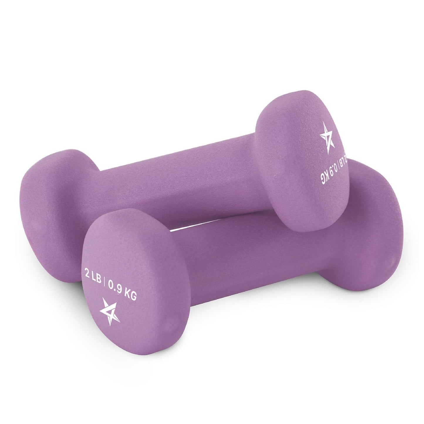 Yes4All Neoprene Coated Dumbbell Hand Weight Sets of 2 - Multiple Weight Options with 15 Colors, Anti-roll, Anti-Slip, Hexagon Shape