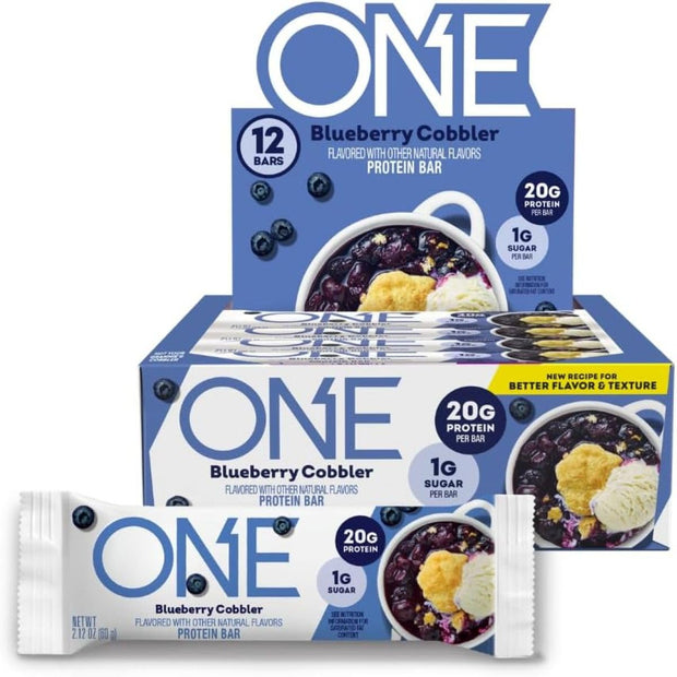 ONE Protein Bars, Lemon Cake, Gluten Free with 20g Protein and 1g Sugar, Pantry Staples, 2.12 oz (12 Count), Packaging May Vary
