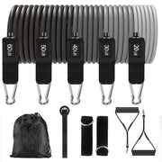 WHATAFIT Resistance Bands, Exercise Bands，Resistance Bands for Working Out, Work Out Bands with Handles for Men and Women Fitness, Strength Training Home Gym Equipment