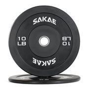 SAKAE Olympic Rubber Bumper Plates, 2-Inch Weight Plate Set with Steel Hub, Ideal for Weightlifting, CrossFit, Strength Training & Home Gym Workout, Available in Single, Pair & Sets, Multiple Sizes