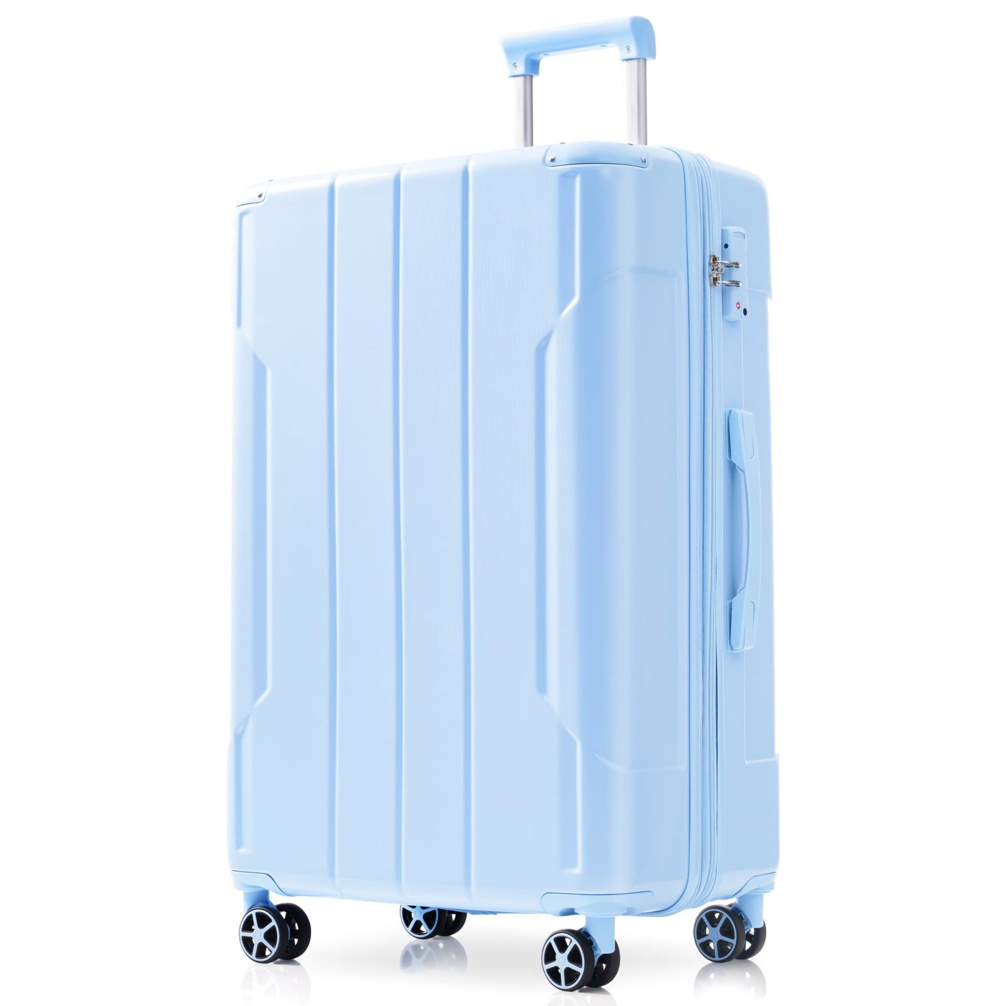 Merax Luggage Sets 3-Piece Hardshell with Spinner Wheels Lightweight Suitcase with Corner Guards (Green, 20/24/28)
