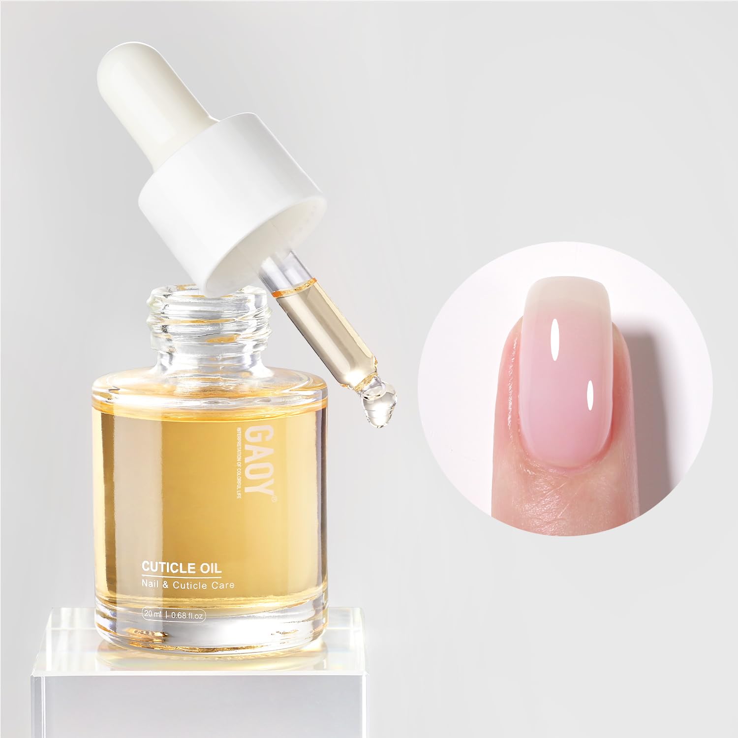 GAOY Cuticle Care Kit - Cuticle Oil and Cuticle Remover, 20ml 2 Pcs Cuticle Nourishes and Softener, Promotes Nail Growth and Strength