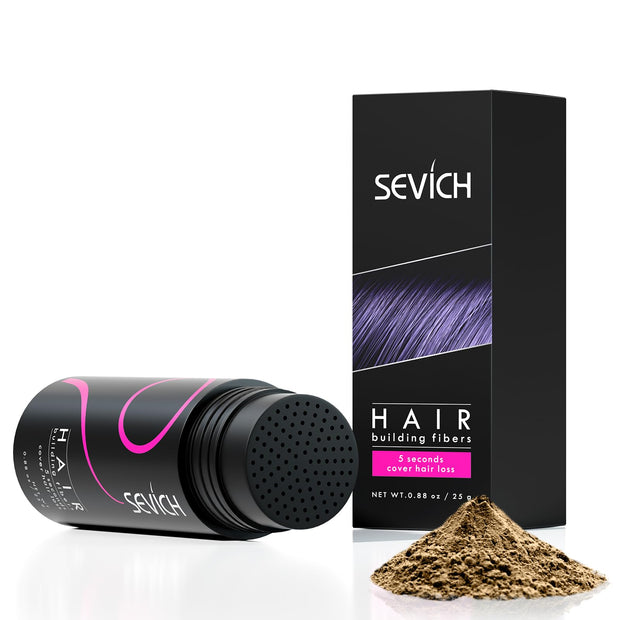 SEVICH Hair Fibers for Thinning Hair, Hair Building Fibers Instantly Thicker & Fuller Look,Hair Powder for Men & Women 25g Dark Brown