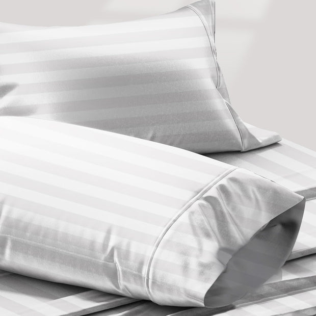 TEXAS LINEN CO. 100% Egyptian Cotton Sheets King Size Set - 1200 Thread Count Egyptian Cotton Luxury Sheets King Size, 17" Deep Pocket, Soft, Cooling Sateen Weave Hotel Quality Bedding Set - White