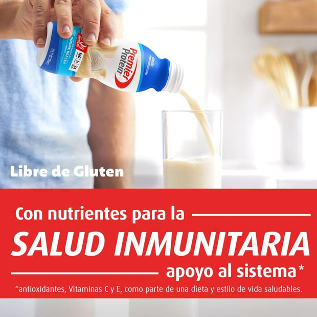 Premier Protein Shake, Vanilla, 30g Protein, 1g Sugar, 24 Vitamins & Minerals, Nutrients to Support Immune Health 11.5 fl oz, 12 Pack