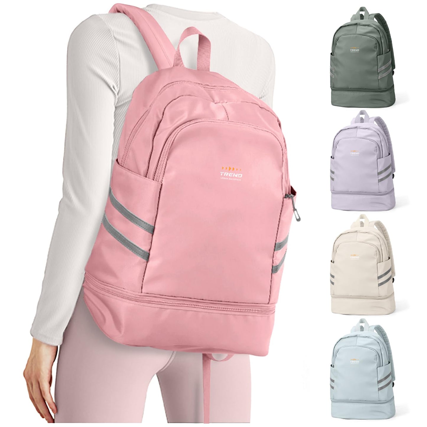 coofay Gym Backpack For Women Waterproof Backpack With Shoe Compartment Lightweight Travel Backpack Sports Backpacks Small Gym Bag