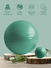 Yoga Ball for Exercise, Pilates Set, 4 Sizes Fitness Ball for Workout, Birthing, Pregnancy, Physical Therapy- Pump Included
