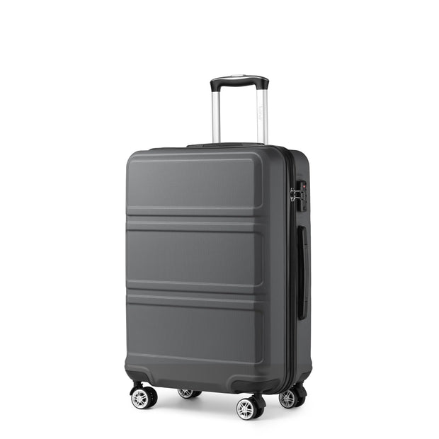 Kono 3 Piece Luggage Sets Expandable(only 28") Lightweight with Spinner Wheels TSA Lock Hardside Travel Rolling Suitcases 20in 24in 28in Carry on Pink