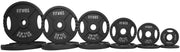 Olympic Cast Iron Plate for Strength Training and Weightlifting, Pairs, Sets or Set with Barbell, Multiple Sizes