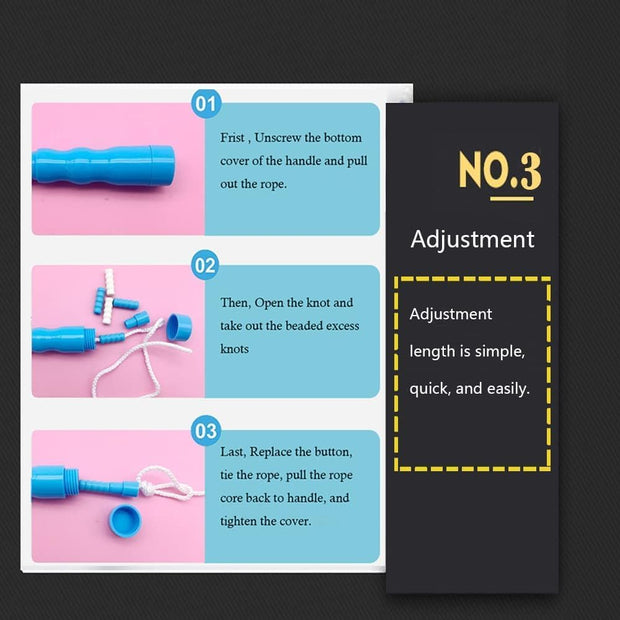 Ponydash Jump Rope, Jump Ropes for Kids, 2 Pack Kids Jump Rope Lightweight &Adjustable &Durable jumping rope for Fitness-Speed Jump Rope for Women Men Youth, Foam Grips Handles for, Workout