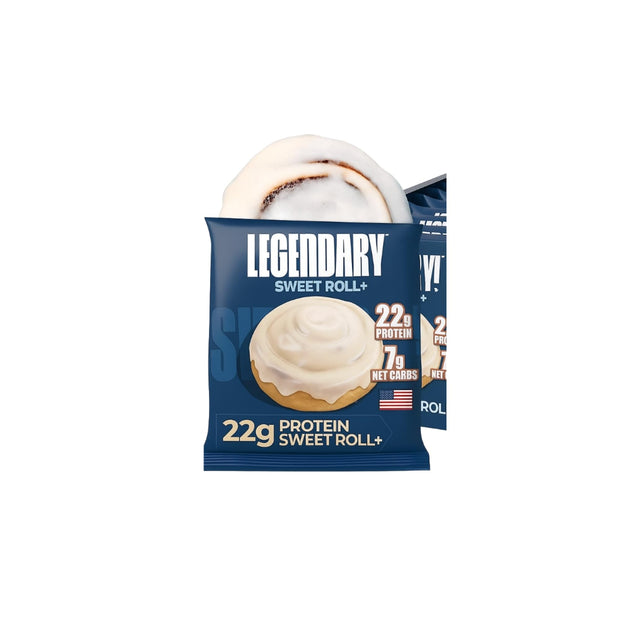 Legendary Foods Cinnamon Roll 22g Protein Bars – Gluten-Free, Low Carb Meal Option – Sweet Zero Sugar Snack, Keto-Friendly – 10-Pack High Protein Pre- or Post-Workout Nutrition Bars