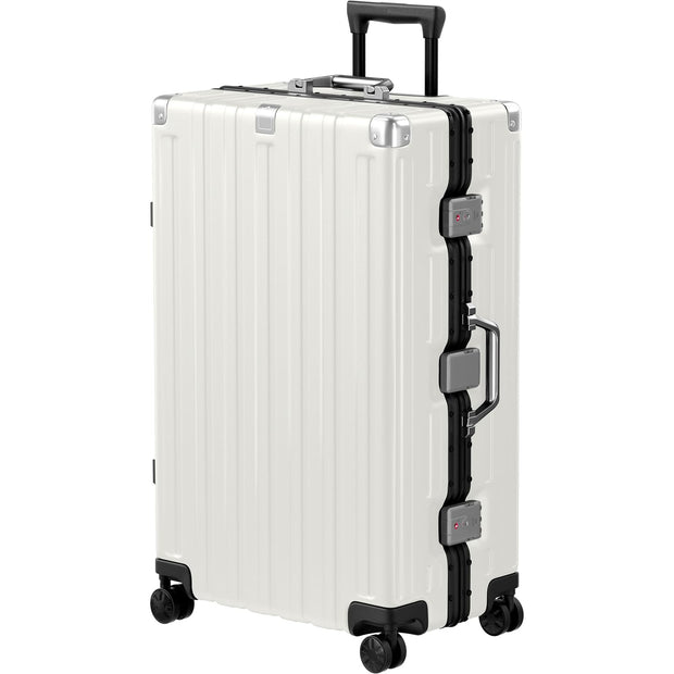 Krute Luggage 28 Inch Aluminum Frame Luggages TSA Lock No Zipper Checked Suitcase with Spinner Wheels PC+ABS Hardshell Lightweight Large Suitcases