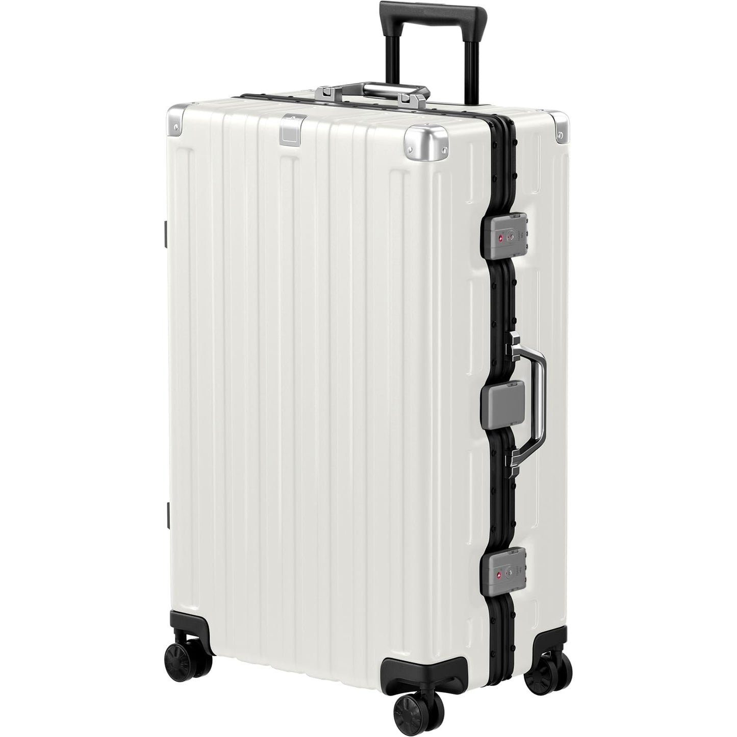 Krute Luggage 28 Inch Checked Suitcase with Spinner Wheels Zipperless Aluminum Frame Luggages TSA Lock No Zipper Hardshell Lightweight PC+ABS Large Suitcases
