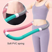 Weighted Hula Hoop for Adults,Soft Spring Hoop Waist-Friendly Foldable Fitness Hoop,Portable Exercise Equipment for Waist Slimming & Full Body Workout
