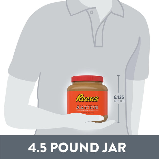 REESE'S Peanut Butter Sauce Bulk Jar, 4.5 lb