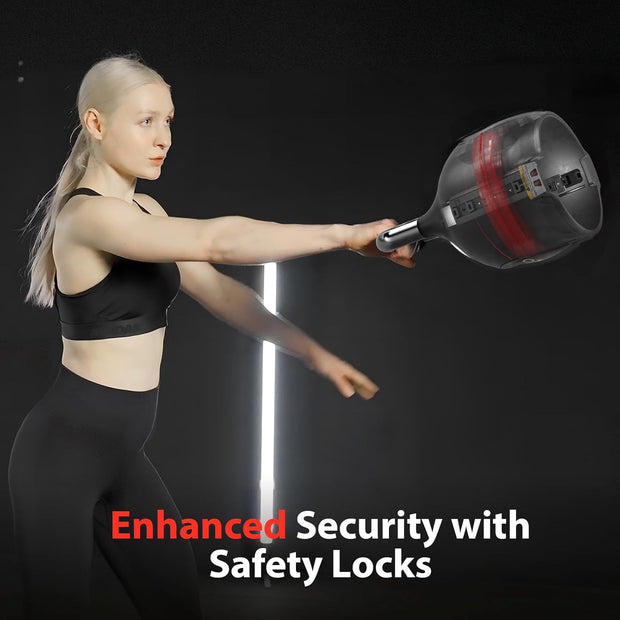 Mikolo Kettlebell, 7-in-1 Adjustable Kettlebell with 7 Weight Levels (3.5-22.5lbs), Die-Cast Aluminum and ABS Material, Quick Adjustment Weights with Safety Locking System for Full Body Strength