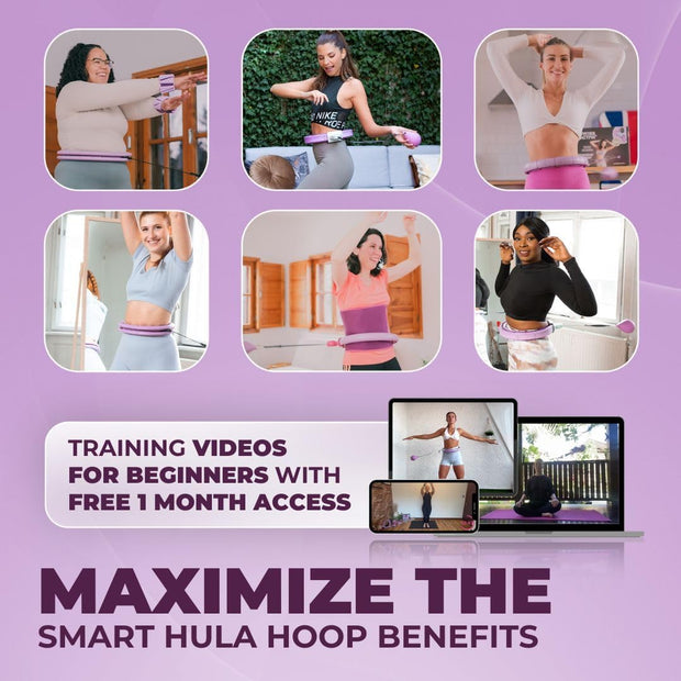 Swiss Activa+ Smart Hula Hoop - Infinity Hoop for Adults - Won't Fall Off - Weight Loss Exercise Equipment