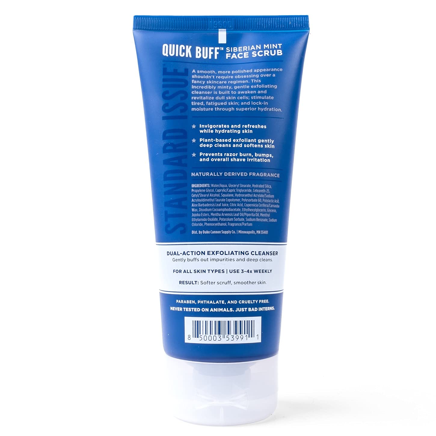 Duke Cannon Supply Co. Standard Issue Quick Buff Siberian Mint Face Scrub, 6 Fl. Oz