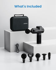 RENPHO Massage Gun Deep Tissue with Heat and Cold Head, Handheld Muscle Massager Therapy with Carry Case, Percussion Body Masajeador for Men Women Athletes Back Upgrade, Active Thermacool