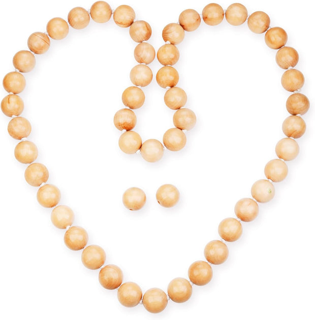 RR ROUND RICH DESIGN Wooden Hula Weighted Exercise Hoop for Fitness (Do Not Copy Patented Products) Natural