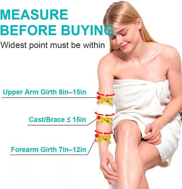 Waterproof Leg Cast Cover for Showering, Reusable Shower Sleeve for Lower Leg After Surgery, Watertight Non-Slip Adult Fracture Protector Bag, Water Proof Medical Covers for Calf/Ankle/Wound/Bandages