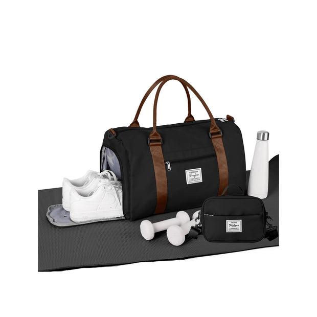 Weekender Duffel Bags for Women Men, Travel Totes Bag for Airplane, Cute Sports Gym Dance Overnight Luggage Bag with Wet Pocket Shoe Compartment, Carry On Hospital Bag for Labor and Delivery