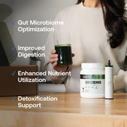 Transparent Labs Prebiotic Greens - Superfood Powder & Antioxidants Supplement with Organic Spirulina, Chloerra, Acacia, & Green Banana Powder - 30 Servings, Peach Mango