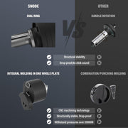 SNODE AD80 Drop Proof 80 lbs Adjustable Dumbbell Set -Adjustable Weights with Cast Iron Plates and Cradle, Knurled Handle, Fast Adjust, Compact Home Gym Equipment for Bench & Press