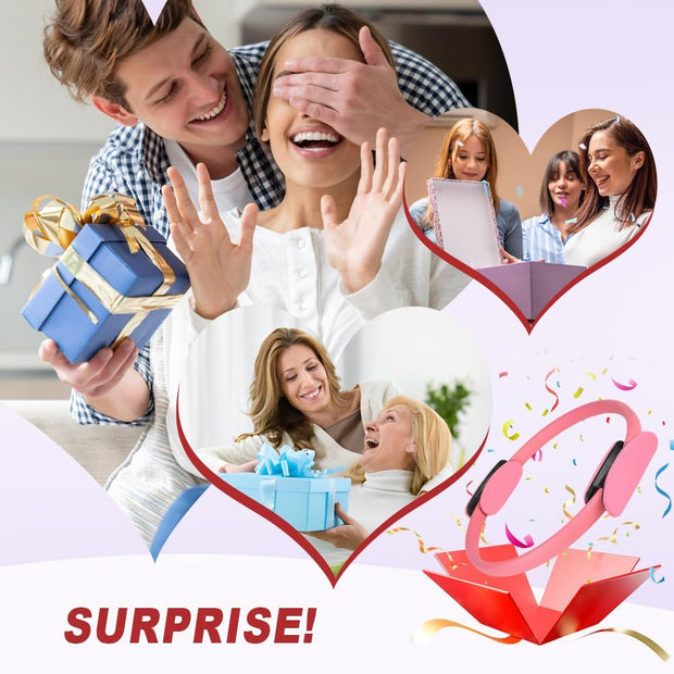 Pilates Ring Fitness Trainer, 2025 New Pilates Circles for Workouts Beginners Men Women,Yoga Rings Home Exercise Equipment Fitness Circle for Toning Arm Thigh