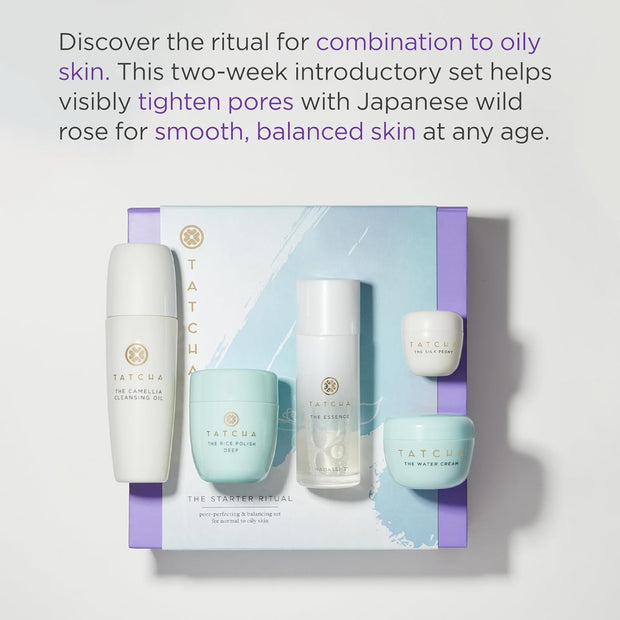 Tatcha The Starter Ritual Set - Balancing for Combo to Oily Skin | 2 Week Introductory Set | $92 Value