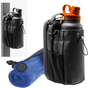 Magnetic Gym Bag – Compact Crossbody Fitness Pouch with Water Bottle Holder – Small Gym Bag for Men & Women – Secure Magnetic Storage & Travel-Friendly Design