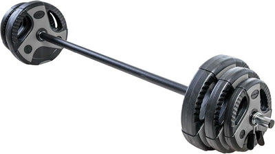 US Weight Barbell Weight Set for Home Gym with 55” padded Bar - Adjustable Weights for Exercise, Lifting, and to Build Muscle