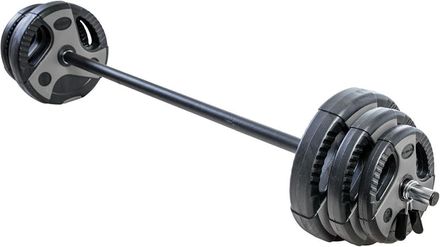 US Weight Barbell Weight Set for Home Gym with 55” padded Bar - Adjustable Weights for Exercise, Lifting, and to Build Muscle