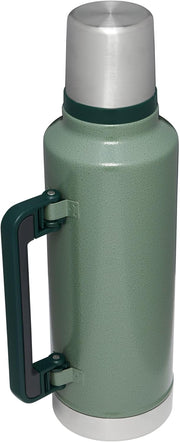 Stanley Classic Legendary Vacuum Bottle 2.0 qt | Wide Mouth with Leakproof Cup Lid | Keep Drinks Hot or Cold | Packable for Travel | Insulated Stainless Steel Thermos | BPA-Free | Hammertone Green