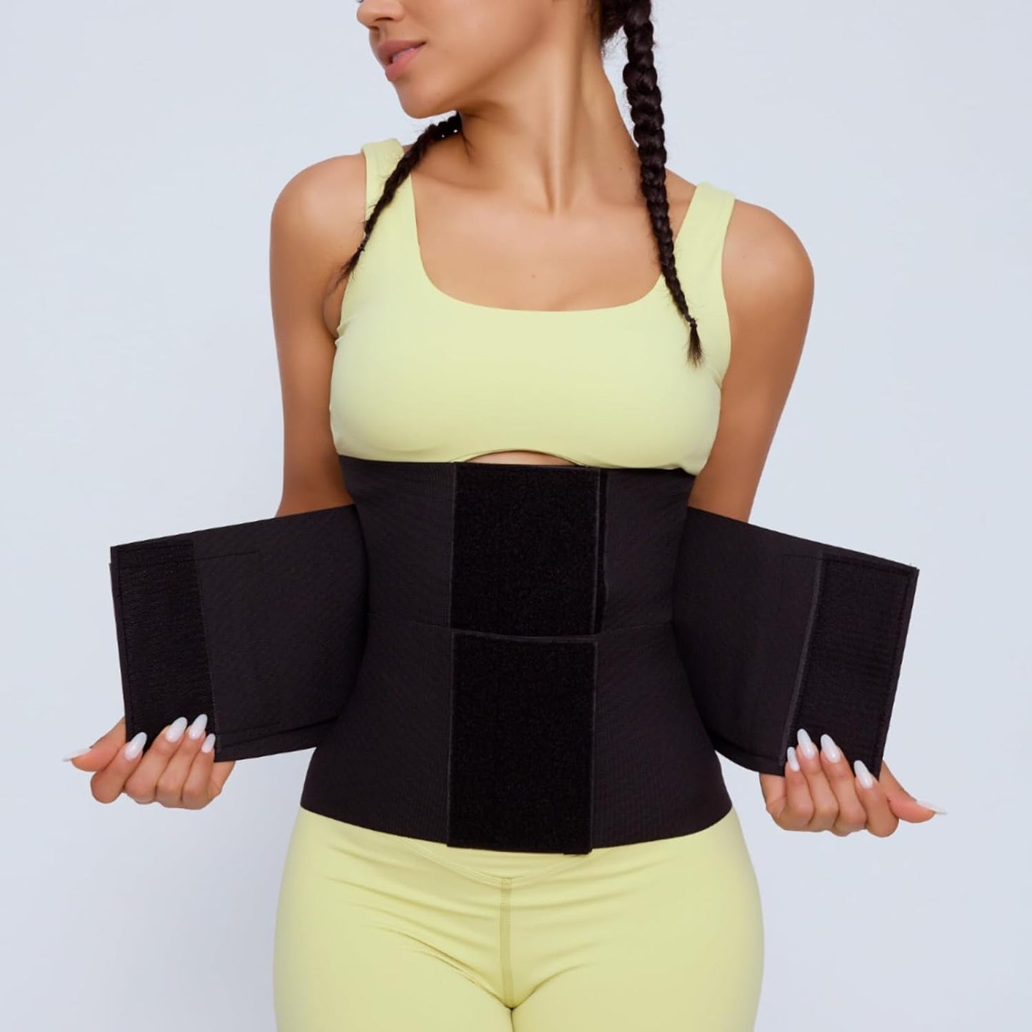 Hourglass Waist Trainer for Women – Adjustable Sweat Band for Stomach, Tummy Control & Workout Waist Trimmer