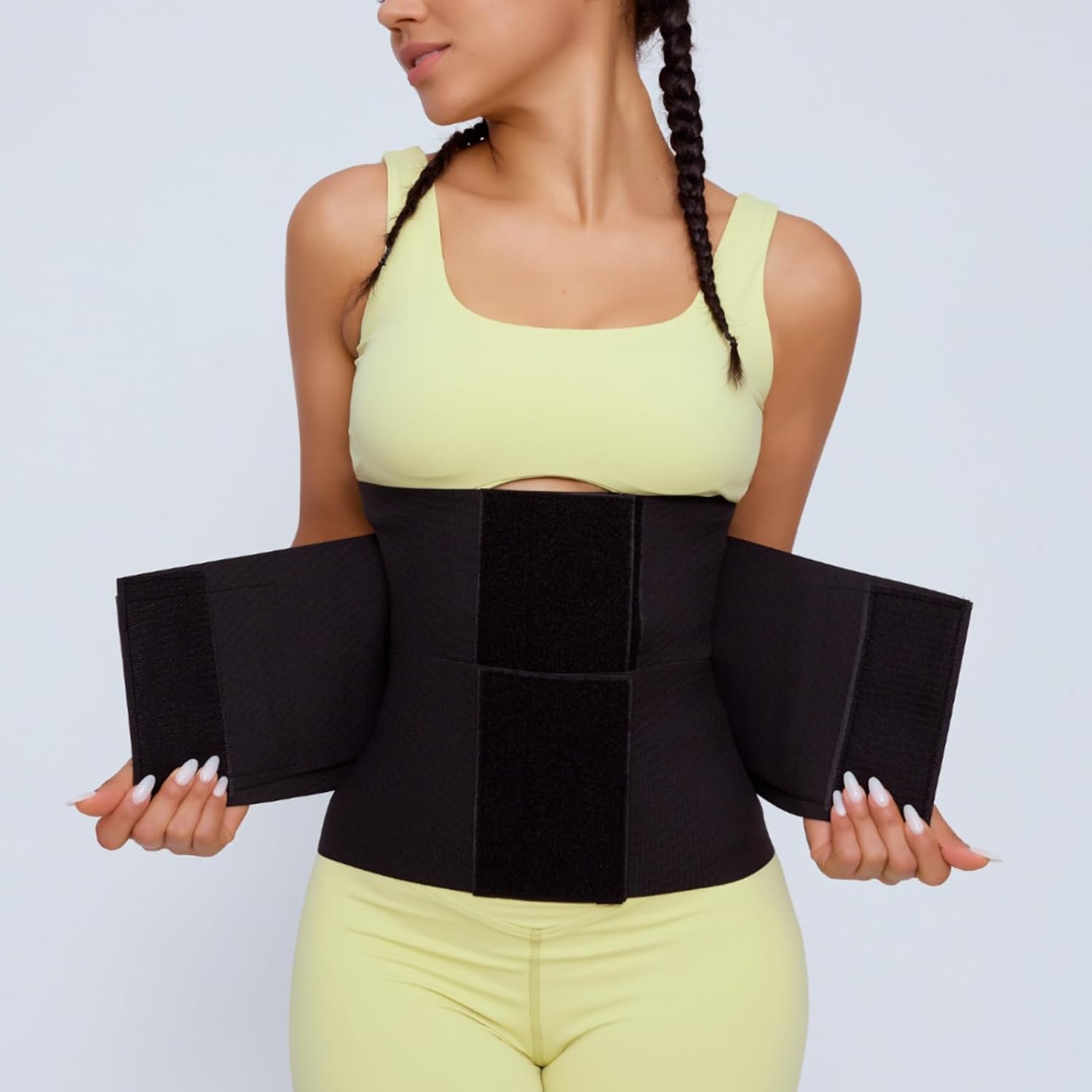 Hourglass Waist Trainer for Women – Adjustable Sweat Band for Stomach, Tummy Control & Workout Waist Trimmer
