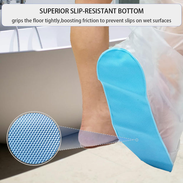 Non-Slip Waterproof Leg Cast Cover for Shower Adult, Cast Protector for Shower Leg Adult, Leg Cast Bag for Shower Foot Cover for Shower After Surgery Reusable(24.8 in. Long)