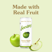 Sovány Sparkling Water, Green Apple, Seltzer Water Drinks, USDA Organic, Made With Real Fruit, Non-GMO, Vegan, No Added Sugar, Low Calorie, 12 fl oz, 12 Pack