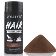 VOLLUCK Hair Fibers for Thinning Hair, Instant Coverage Hair Building Fibers for Women and men, Natural Hair Powder for Conceal Hair Loss 28 g (Dark Brown)