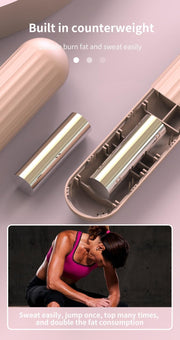 Jump Rope - Jump Rope for Men, Weighted Jump Rope, Jump Rope for Women, Adjustable Length, Smart App, LCD Counter, Durable PVC, 2-in-1 Ropeless & Traditional Modes for Home, Gym, Office, Outdoor Use