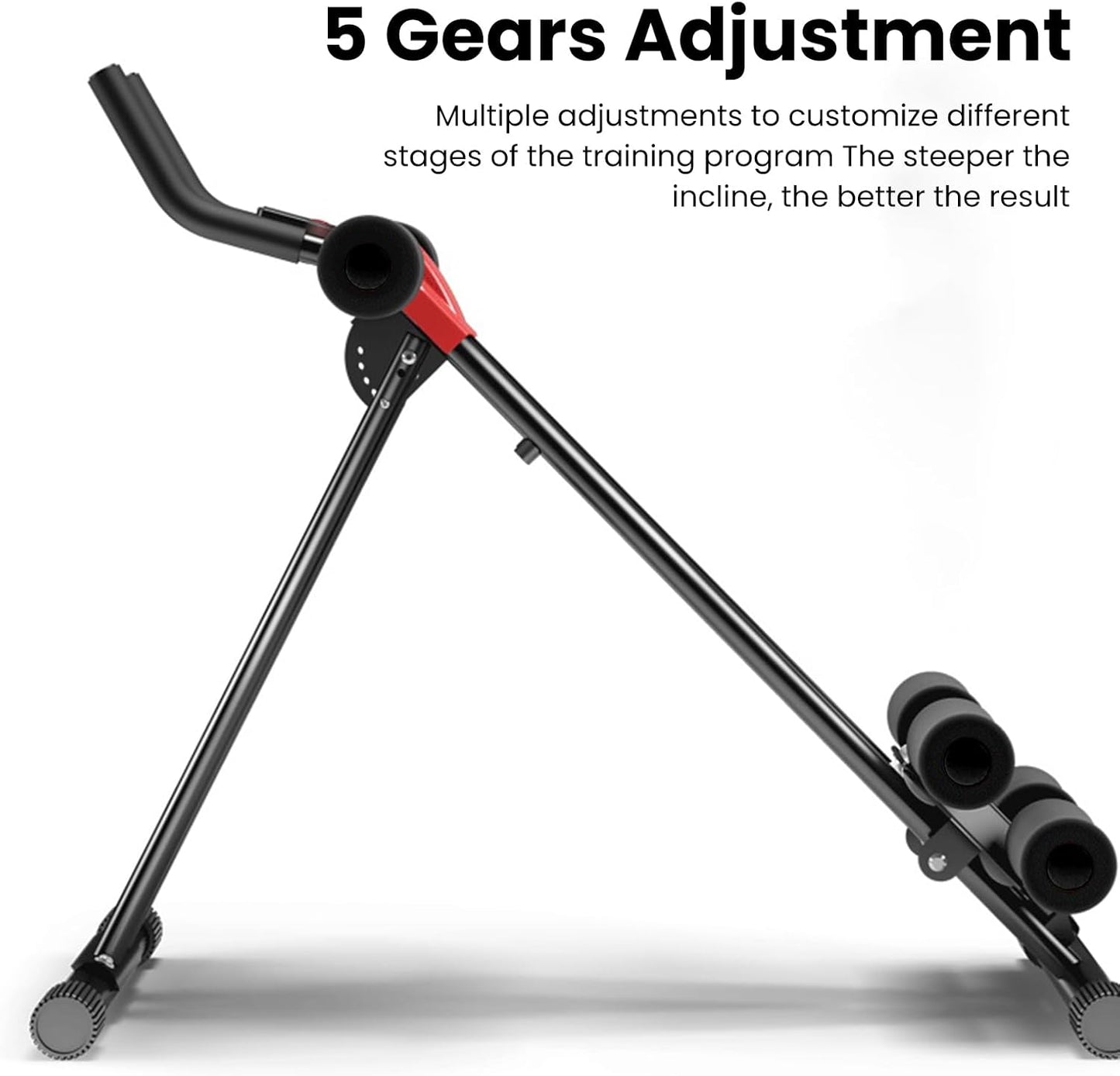 Ab Workout Machine & Abdominal Trainer for Home Gym, Studio,5 Adjustable Heights, Core Strength Training Equipment,Multifunctional Fitness for Men, Women, Beginners to Advanced
