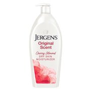 Jergens Original Scent Dry Skin Body Lotion, Hand and Body Moisturizer, Cherry Almond Essence, Dermatologist Tested, 21 Oz, Pack of 3