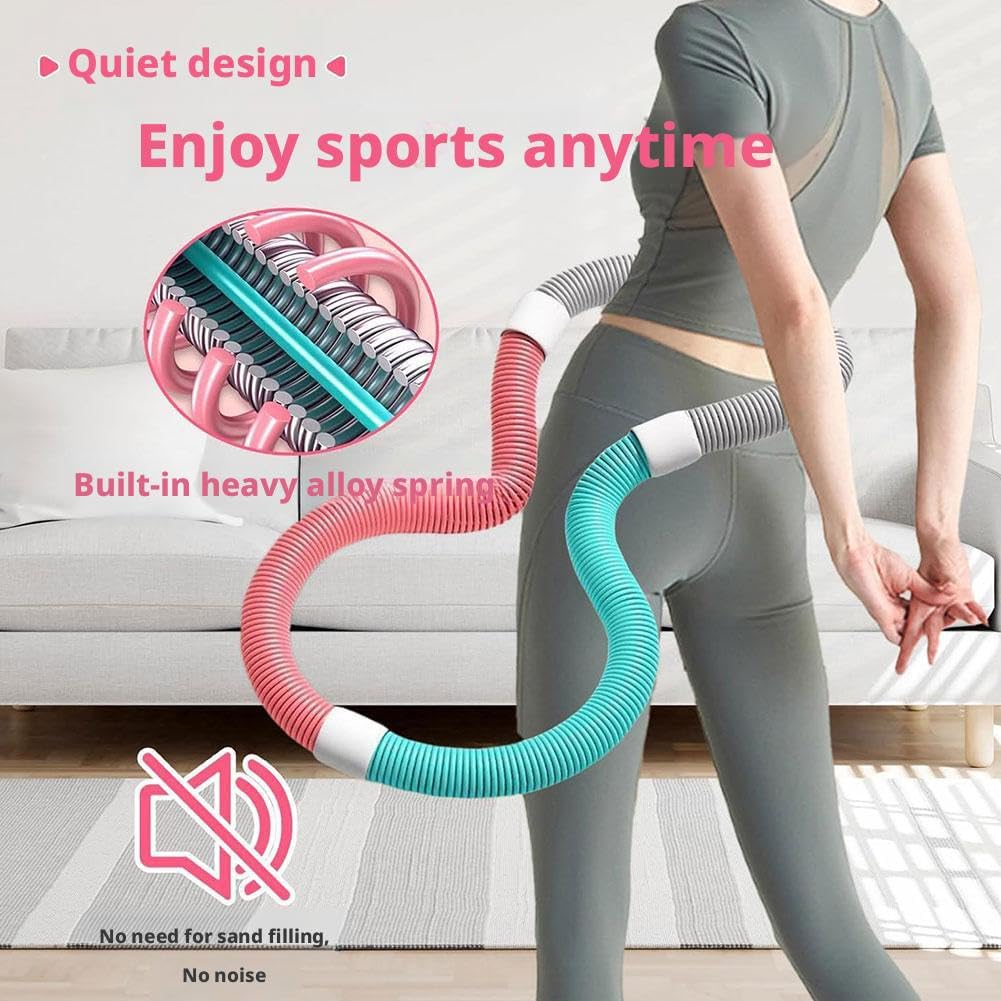 2025 New Soft Spring Exercise Hoop for Adults, Foldable Fitness Hoop, Waist-Friendly Design, Portable Slimming Exercise Equipment, Spring Fitness Circle for Home and Travel (1kg)