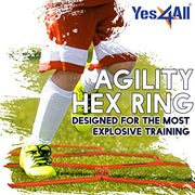 Yes4All Hex Agility Rings/Speed Rings with Carrying Bag – Hexagon Rings, Agility Hurdles for Agility Footwork Training