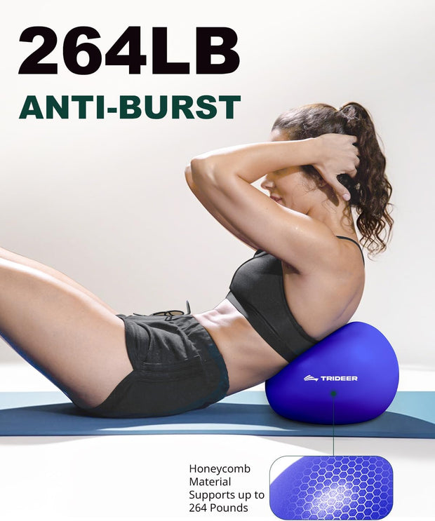Trideer Pilates Ball 9 Inch, Small Exercise Ball with Exercise Guide for Yoga, Core Training, Physical Therapy, Balance, Stability, Stretching