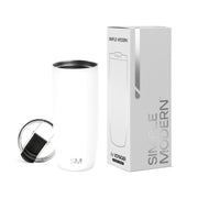 Simple Modern Travel Coffee Mug Tumbler with Flip Lid | Reusable Insulated Stainless Steel Cold Brew Iced Coffee Cup Thermos | Gifts for Women Men Him Her | Voyager Collection | 12oz | Almond Birch