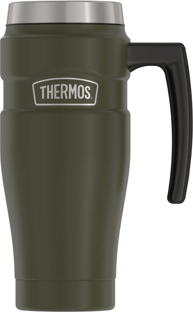 THERMOS Stainless King Vacuum-Insulated Travel Mug, 16 Ounce, Matte Stainless Steel